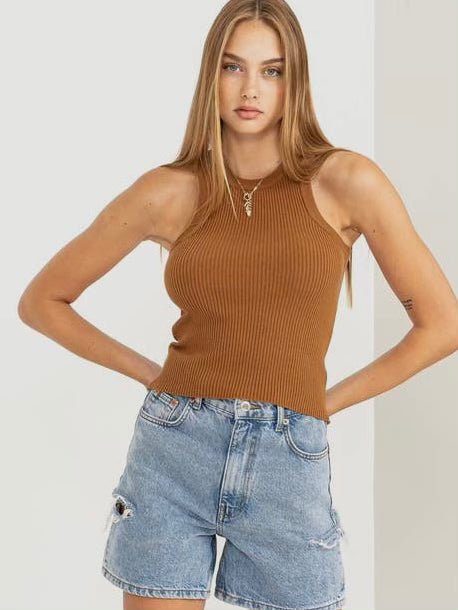 Take It Easy Ribbed Knit Tank