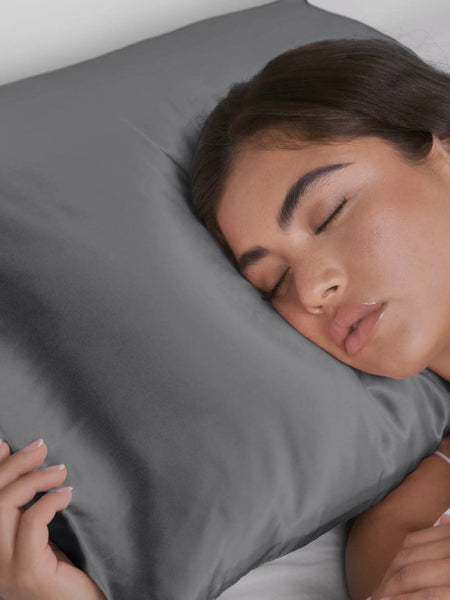Standard Satin Pillowcase in Charcoal