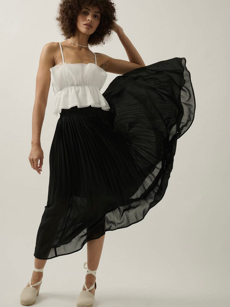 You ComPLEAT Me Maxi Skirt in Black