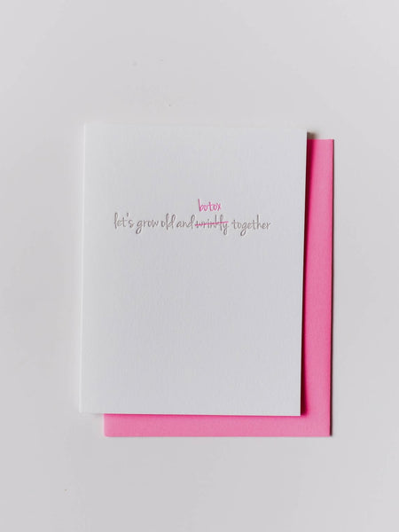 Grow Old & Botox Birthday Card