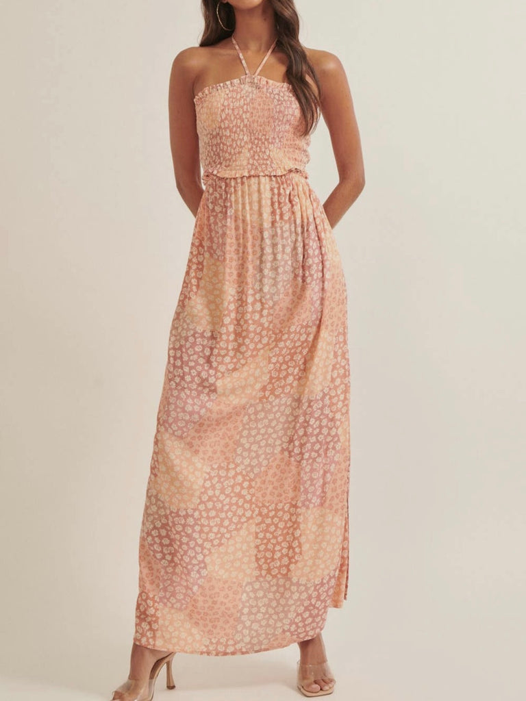 Peachy Keen Smocked Dress