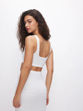 Wide Scrunchie Scoop Bra in Ivory