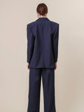 Margeaux Blazer in Navy Stripe