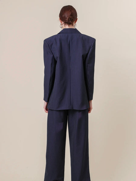 Margeaux Blazer in Navy Stripe