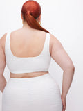 Wide Scrunchie Scoop Bra in Ivory