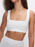 Wide Scrunchie Scoop Bra in Ivory