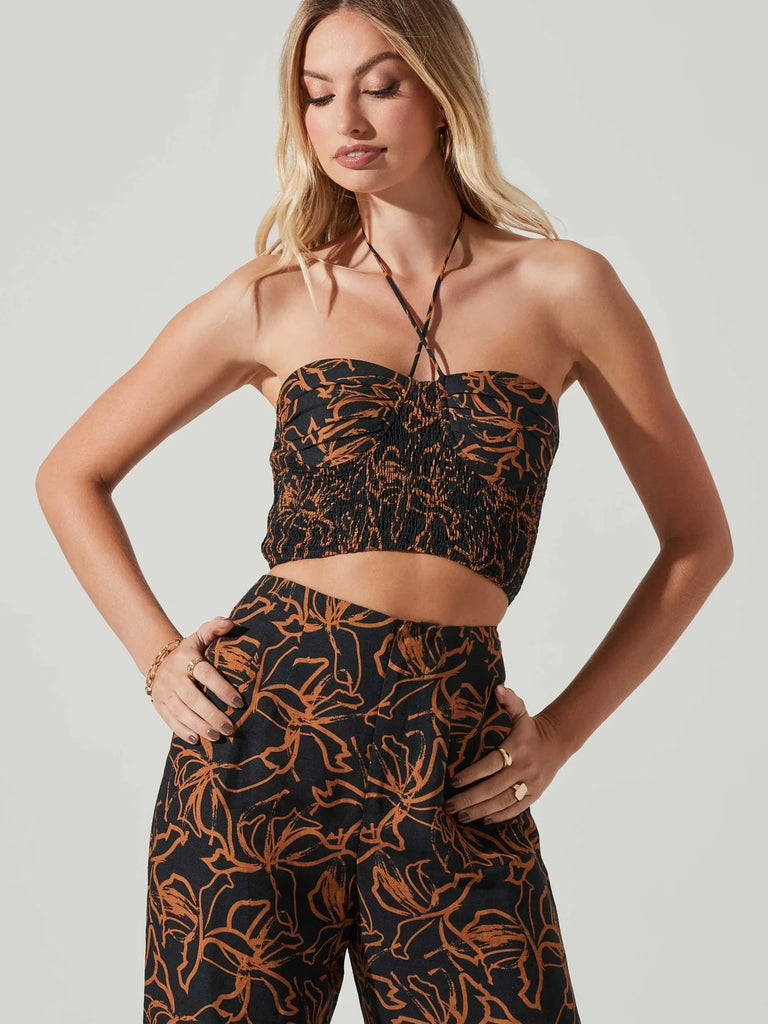 Allene Ruched Halter Top