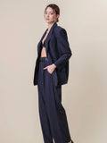 Margeaux Blazer in Navy Stripe