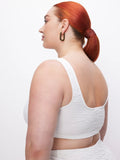 Wide Scrunchie Scoop Bra in Ivory