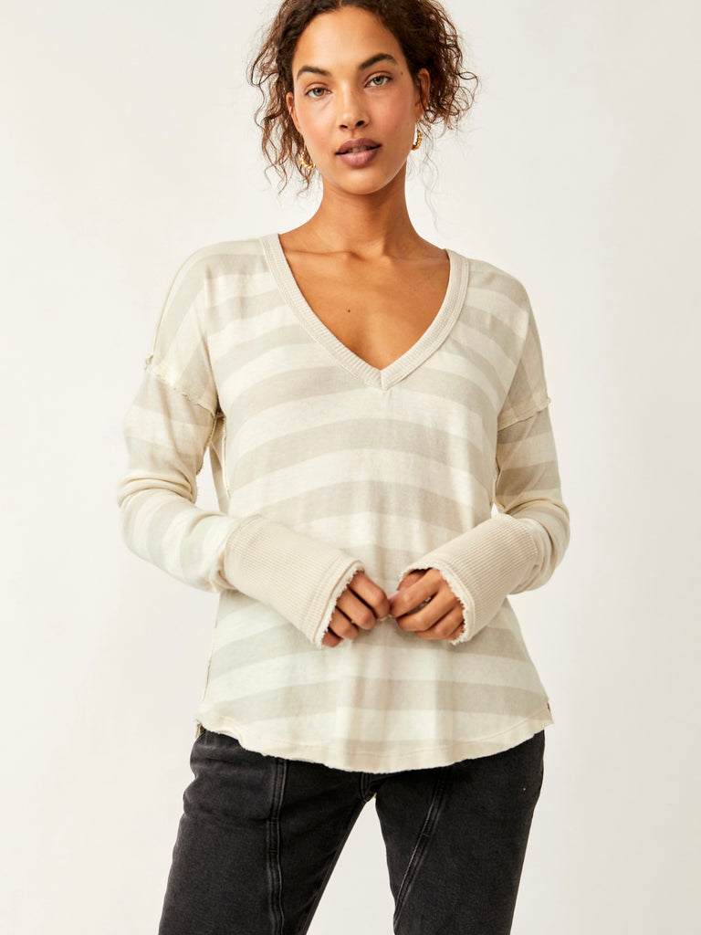 Sail Away Long Sleeve in Natural Combo