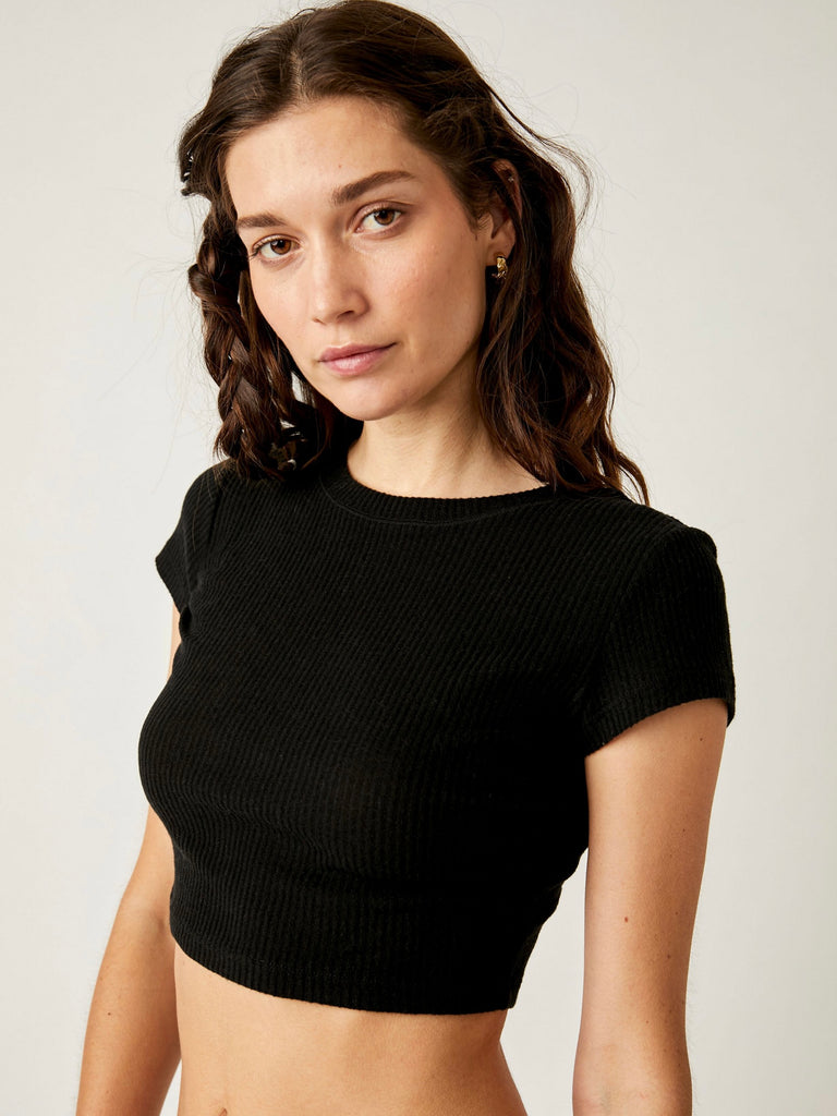 Lux Life Baby Tee in Black