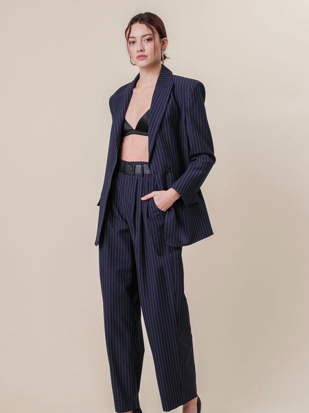Margeaux Blazer in Navy Stripe