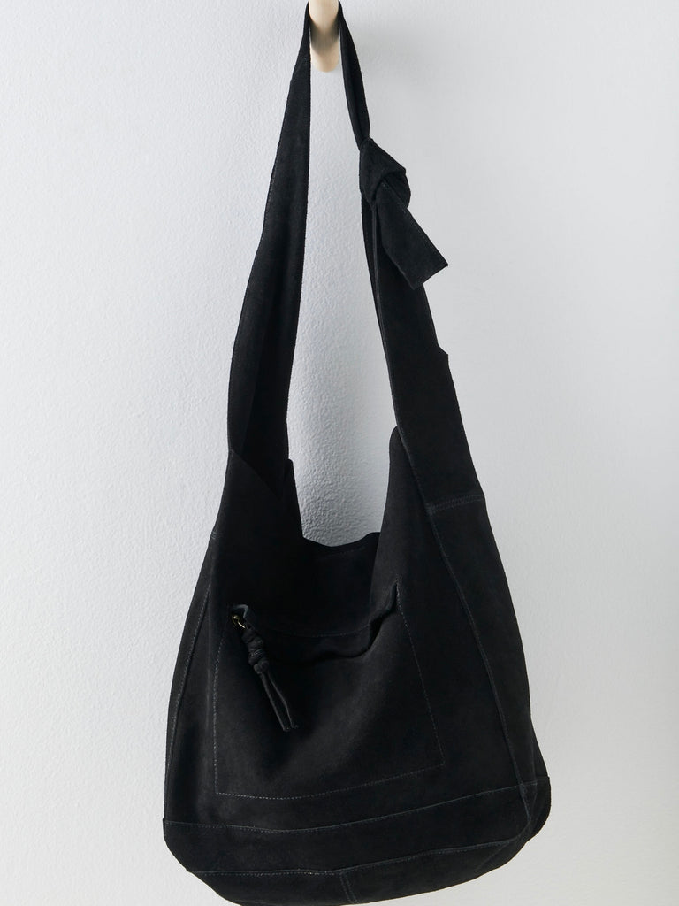 Jessa Suede Carryall in Black