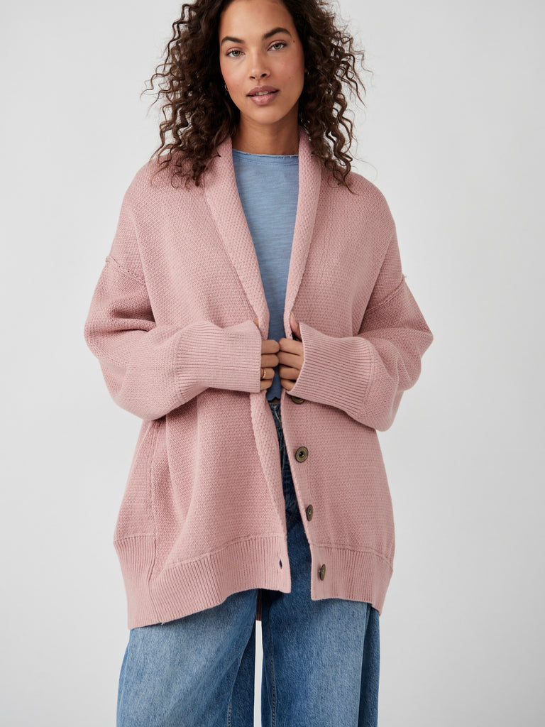 Chamomile Cardi in Washed Rose Sugar