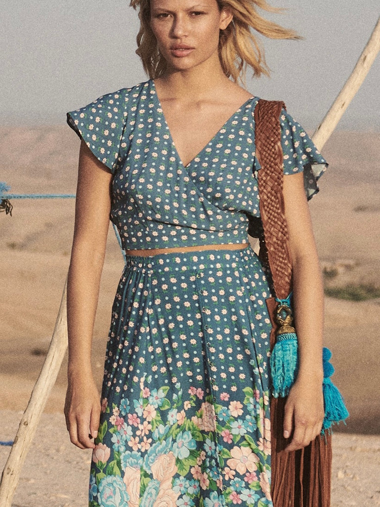 Yellow Rose Crop Top