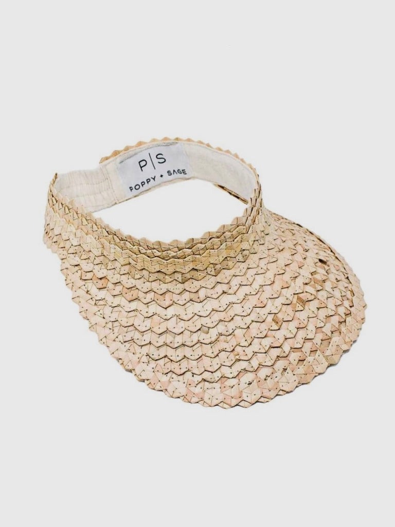 Simple Straw Visor in White