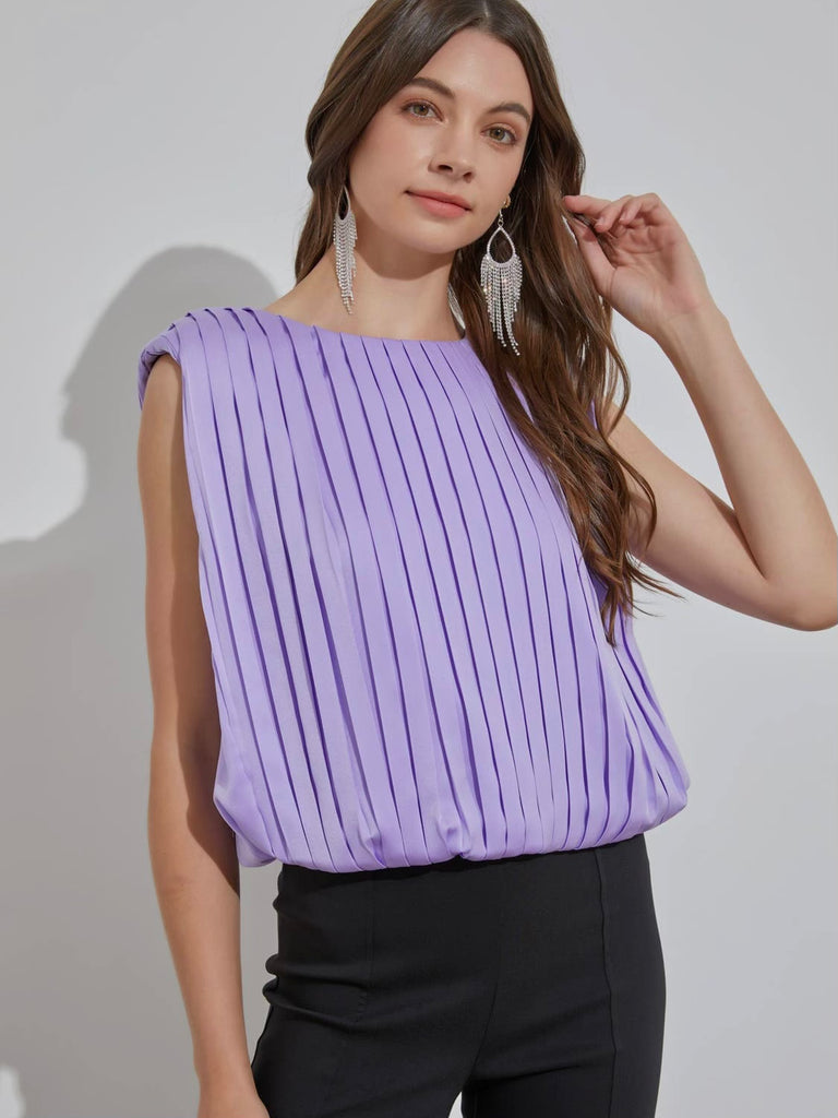 Loving Lilac Pleated Top