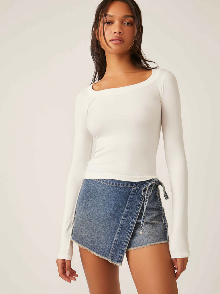 Must Have Scoop Layering Top in Ivory