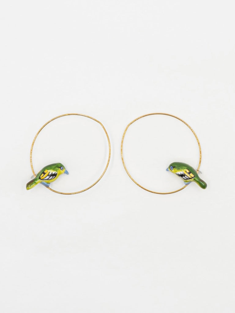 Green Bird Little Bee Eater Earrings