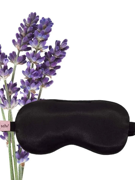 Satin Pillow Eye Mask in Charcoal