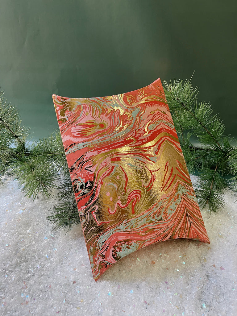 Recycled Marble Print Gift Box in Pink