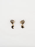 Leopard Star & Moon Studs