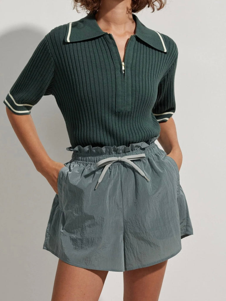 Tulair High Rise Short 3 in Slate Green