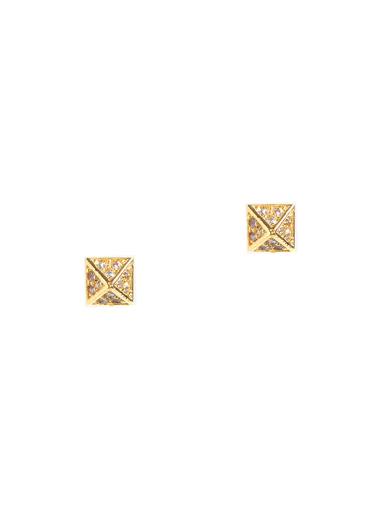 Small Pyramid CZ Stud Earrings