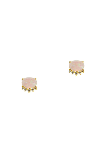 Oval Stone CZ Studs