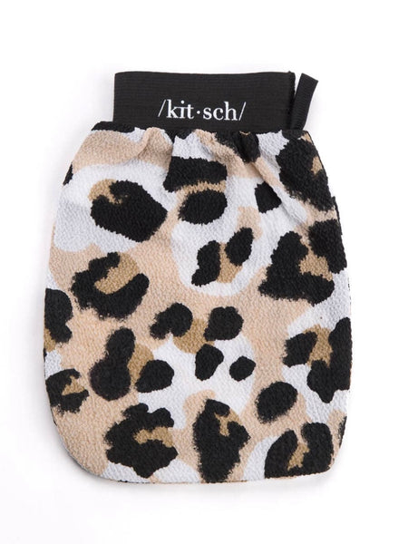 Eco-Friendly Exfoliating Glove in Leopard