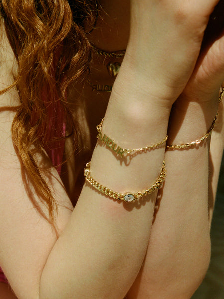 The Amour Nameplate Bracelet Staxx