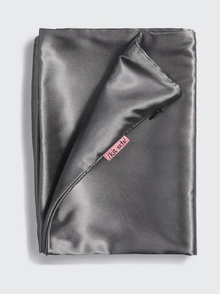 King Satin Pillowcase in Charcoal