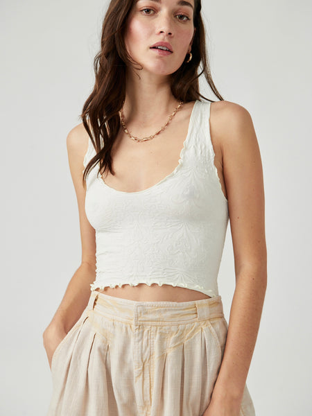 Free People embellished cami top in black and silver