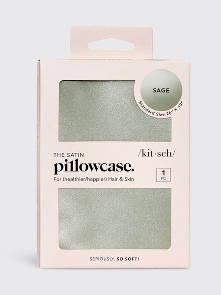 Standard Satin Pillowcase in Sage