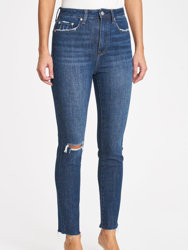 Cara High Rise Skinny in Essex Distressed