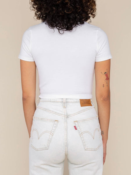 Classic Cropped Baby Tee in White