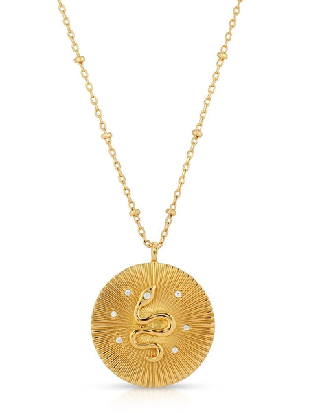 Mystic Serpent Coin Necklace