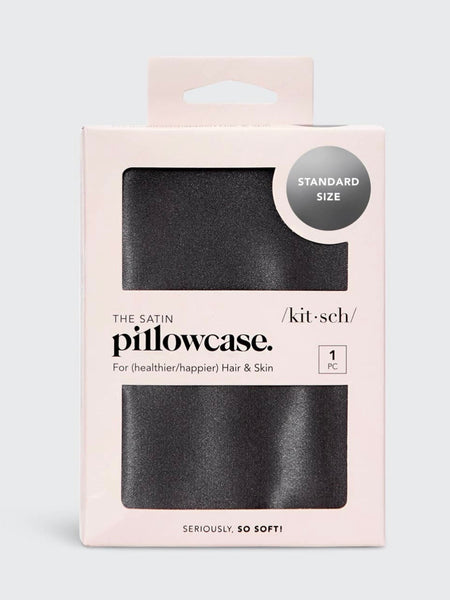King Satin Pillowcase in Charcoal