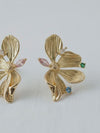 Rainbow Gem Floral Earrings