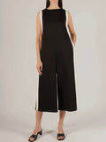 Adelaide Contrast Stripe Jumpsuit in Black