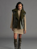 Fawn Vest in Dark Green
