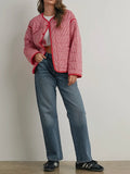 Quincy Quilted Puffer in Red
