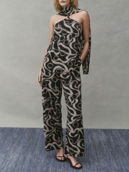 Hayden Pants in Black Beige