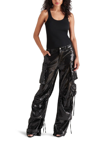 Duo Sequin Pant in Black