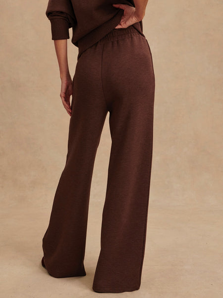 The Wide Leg Pant 28 in Coffee Bean Marl
