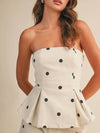 Spot The Difference Set in Ivory Polka Dot