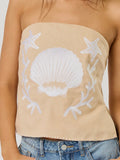 Shell-y Tube Top in Taupe