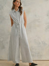 Stripe It To Me Jumpsuit in White
