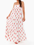 Long Weekend Maxi Dress in Lobster Embroidery