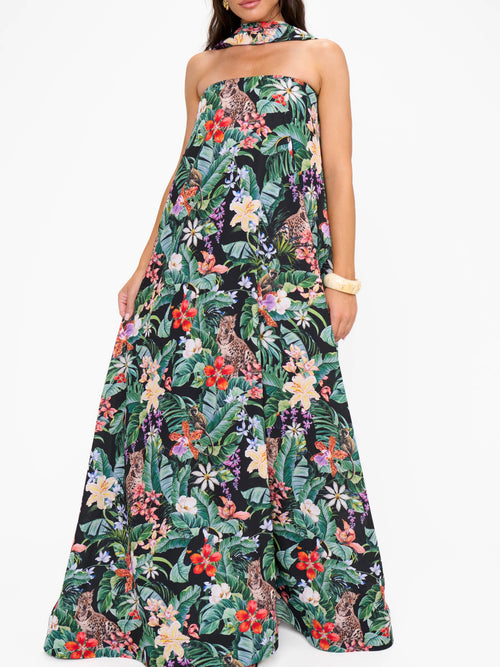 Tinsley Tube Dress in Jungle Mirage